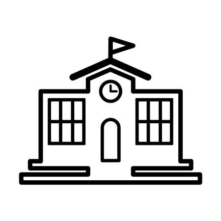 school building - school icon vector design template in white backgroundのイラスト素材