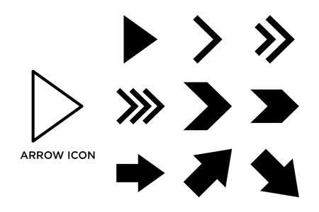 arrow icon set vector design template in white backgroundのイラスト素材