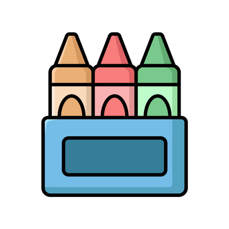 crayon icon vector design template simple and cleanのイラスト素材