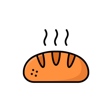 bread icon vector design template simple and cleanのイラスト素材
