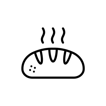 bread icon vector design template simple and cleanのイラスト素材