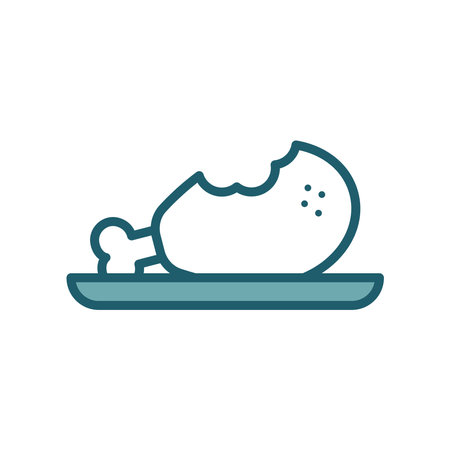 chicken meat icon vector design template simple and cleanのイラスト素材