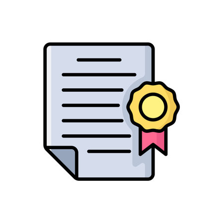 certificate icon vector design template simple and cleanのイラスト素材