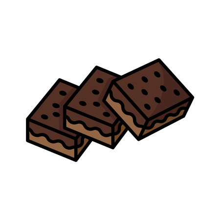 brownies icon vector design template simple and cleanのイラスト素材