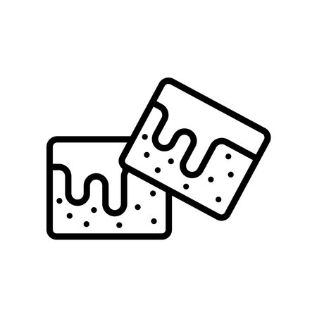 brownies icon vector design template simple and cleanのイラスト素材