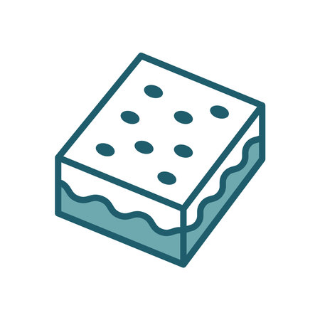 brownies icon vector design template simple and cleanのイラスト素材