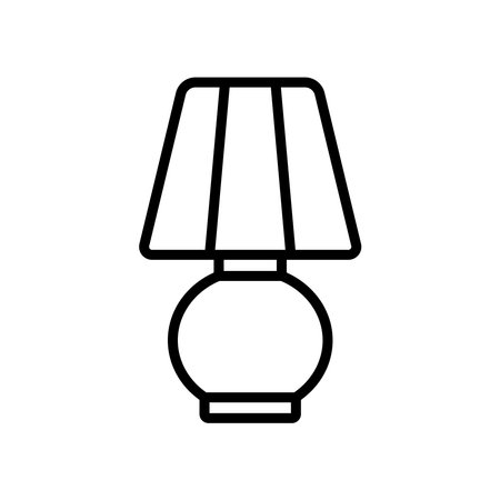 table lamp icon vector design template simple and cleanのイラスト素材