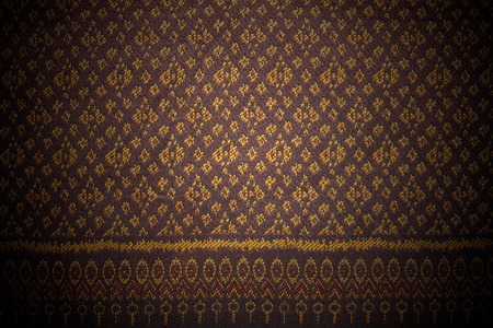Thai silk fabric pattern backgroundの写真素材