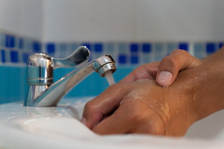 Man Washing Handsの写真素材