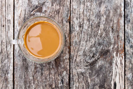Coffee  on a wooden tableの写真素材