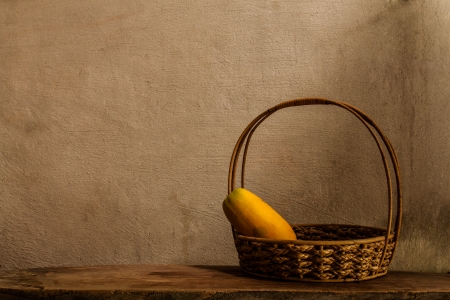 Fruits Basket and papayaの写真素材