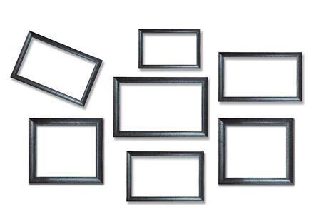 Wooden picture frames isolated  on white background