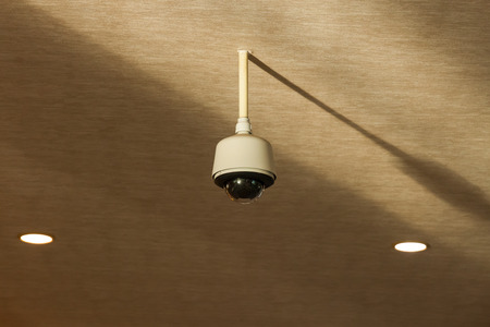 cctv camera or Security Camera  hang on the ceilingの写真素材