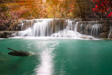 waterfall in autumn forest(Huay Mae Kamin),Thailand