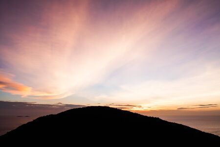 Beautiful seascape and colorful skyの写真素材