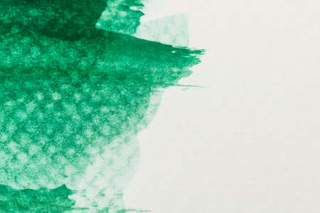 Abstract green watercolor on paper ,green colorful texture for backgroundの写真素材