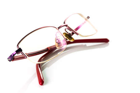 Spectacles eyeglasses isolated on white background.