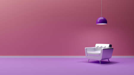 Minimalist Interior Room Backgroundの写真素材