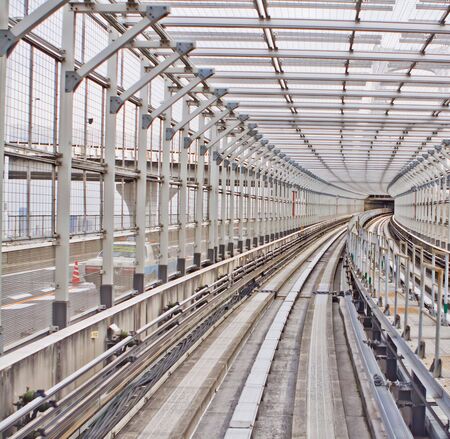 Railway at Odaiba Tokyo in Japanの写真素材
