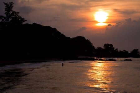 Sunset at South of Thailandの写真素材
