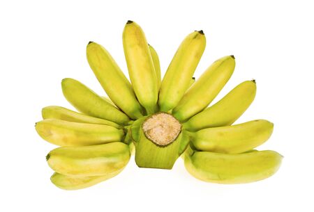 Banana isolated over white backgroundの写真素材