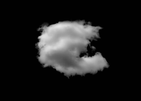 white Clouds on black background.