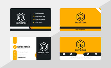 Modern creative business card design template Vector illustrationのイラスト素材