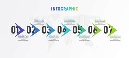 Infographic vector illustration can be used for presentations, processes, layouts, banners, data graphs. Education businessのイラスト素材
