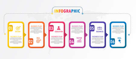 Infographic vector illustration can be used for presentations, processes, layouts, banners, data graphs. Education businessのイラスト素材