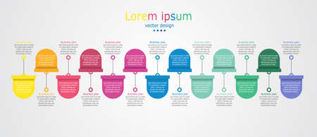vector illustration Can be used for process, presentations, layout, banner,info graphのイラスト素材