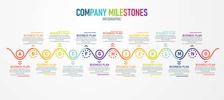 Infographics can be used for business and educational banner layout presentation processes.のイラスト素材