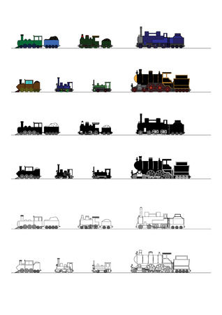 Children's_trainsのイラスト素材