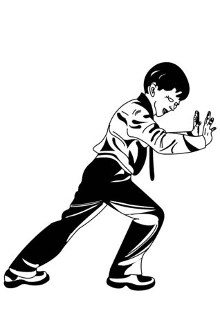 little Hercules Black and Whiteのイラスト素材