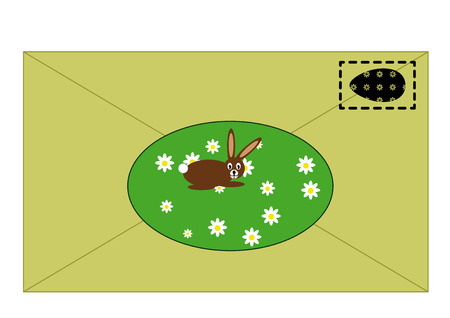 A container full of beautiful large painted Easter eggs,のイラスト素材