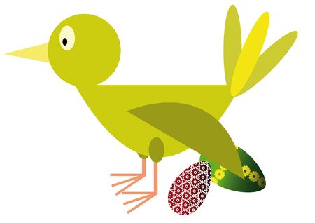 Lots of beautiful large, painted, Easter eggsのイラスト素材