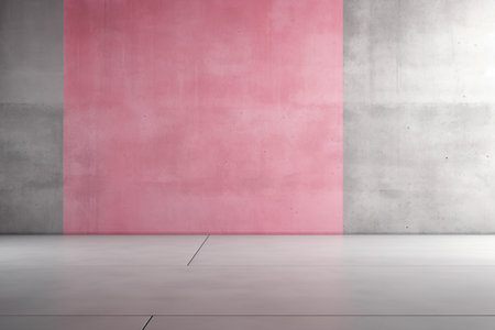 3d rendering of empty room with concrete wall and floor. Mock upの素材