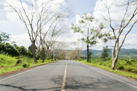 blur  road with bokeh for backgroundの写真素材