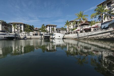 Boats in marina,phuketの写真素材