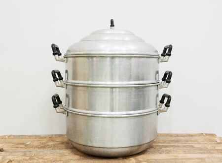 A traditional stream pot in Thailand;white background