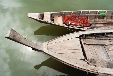 thai long tail fishing boatの写真素材