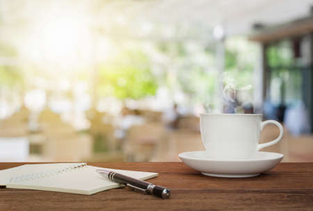 Coffee cup in coffee shopの写真素材