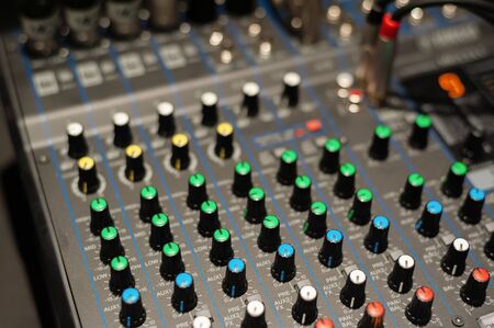 Sound mixer controller with meeting roomの写真素材