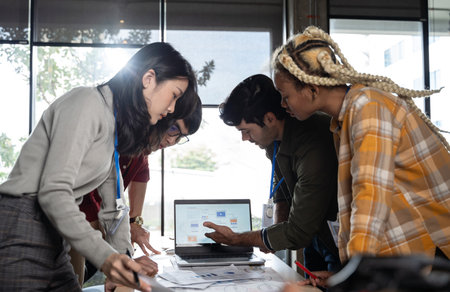 Group of business people team meeting in modern office working design planning and ideas conceptの写真素材