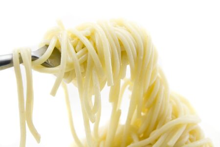 fork with macaroniの写真素材