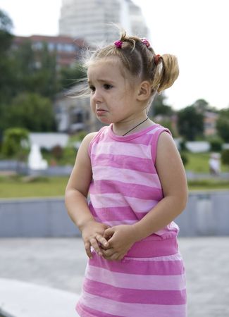 crying girlの写真素材
