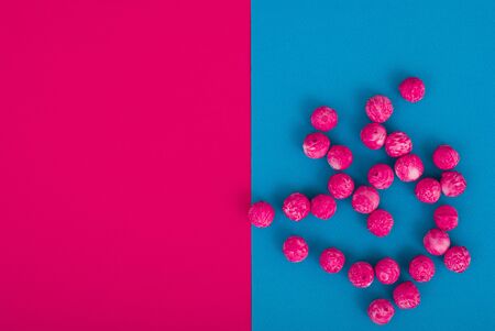 Abstract Colorful Background. Modern Material Design. Two colors with decoraionsの写真素材