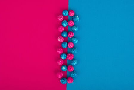 Abstract Colorful Background. Modern Material Design. Two colors with decoraionsの写真素材