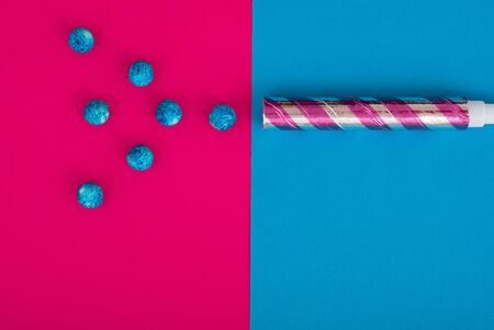 Abstract Colorful Background. Modern Material Design. Two colors with decoraionsの写真素材