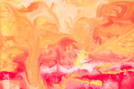 Abstract watercolor painted background. Backdrop of colourful splashes and stains of watercolor paintsの写真素材