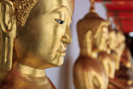 Golden Buddha, Wat Pho, Thailandの写真素材